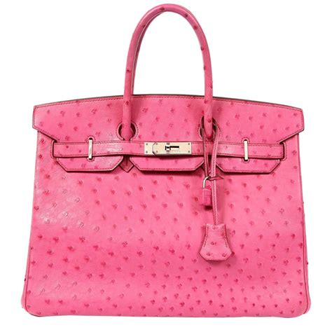 hermes pink ostrich|Hermes ostrich birkin bag price.